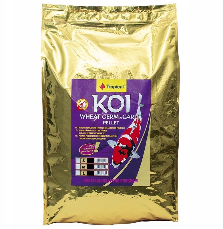 Tropical Koi Wheat Germ i Garlic Pellet L 7kg