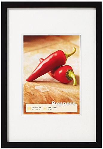 Walther wzornictwo Peppers holzr. 009 X 013 ramka na zdjęcia, drewno, czarna, 11.5 x 1.5 x 15 cm BP913B