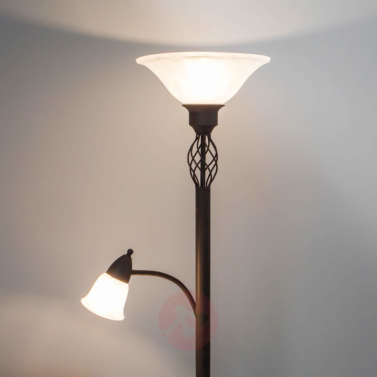 Lampenwelt Lampa ośw. sufit LED DUNJA z lampką do czyt.