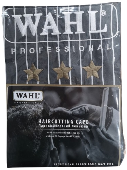 Wahl Barber 5 star 0093-6400 peleryna w paski PELERYNA CZARNA 5STAR