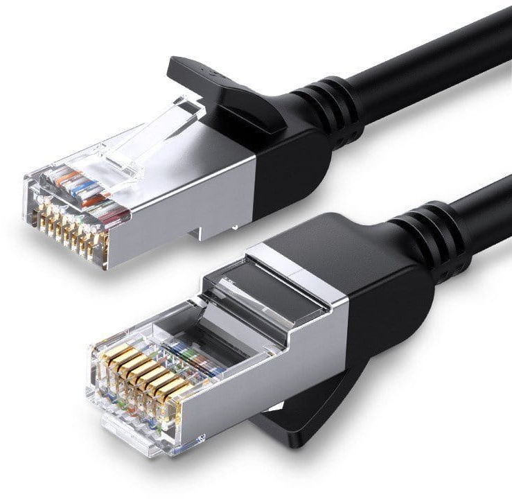 Ugreen Kabel sieciowy UGREEN z metalowymi wtyczkami, Ethernet RJ45, Cat.6, UTP, 10m (czarny) UGR460BLK