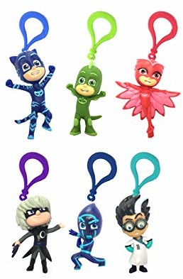 PJ Masks 707002 3D PVC breloczek do kluczy/klips, kolorowy, 6 cm