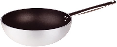 Pentole Agnelli pentole agnelli alsa2111wps28 linia aluminium 5 MM Platinum Wok z dnem, 28 cm ALSA2111WPS28