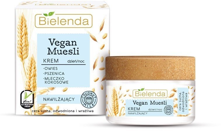 Bielenda Vegan Muesli Krem nawilżający na dzień i noc - cera sucha,odwodniona,wrażliwa 50ml 112721