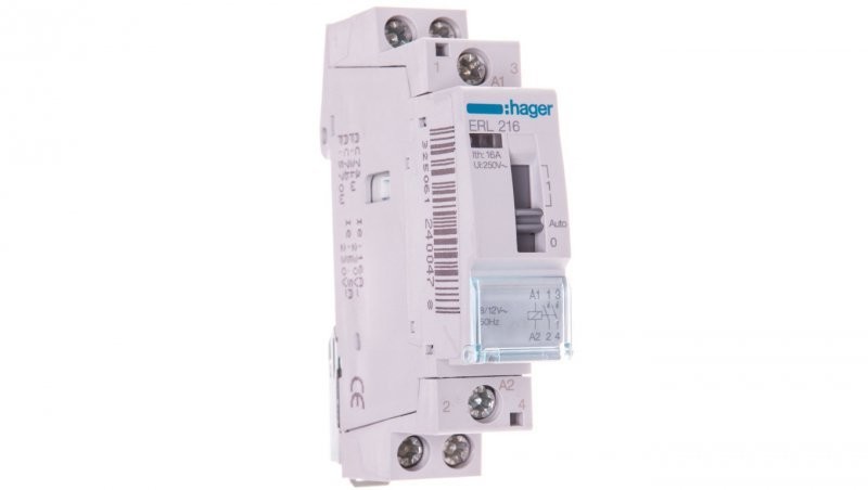 Hager polo Przekaźnik instalacyjny 16A 2Z 12V AC ERL216 ERL216