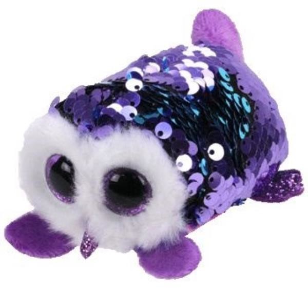 Ty Inc TEENY TYYS MIMI cekinowa fioletowa sowa