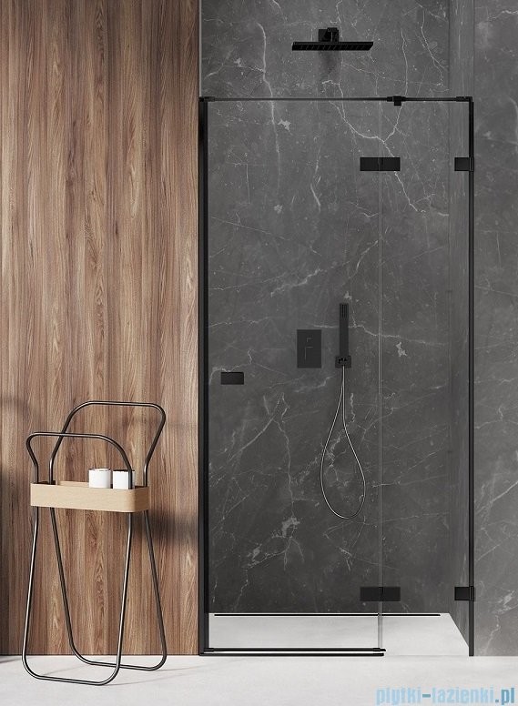 NEW TRENDY Avexa Black drzwi wnękowe 90x200 cm przejrzyste prawa EXK-1549 |