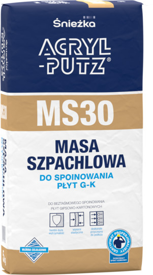 ŚNIEŻKA Acryl-Putz MS30 Masa Szpachlowa do Spoinowania Płyt G/K biały 20 kg