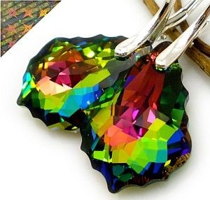 Arande Okazja Swarovski Kolczyki+Wisiorek Vitrail Srebro 2300422424