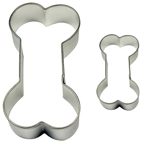 PME pme sc608 do wykrawania ciasteczek-i ciasto z motywem z kości, mały i duży format, asortyment, 2-częściowy, stal nierdzewna, Silver, CM, 7 x 2 x 4.5 cm, 1 jednostek SC608