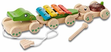 EverEarth EverEarth Muzyczny pociąg EE33677 drewniana zabawka muzyczna dla dzieci od 18 miesięcy EE33677