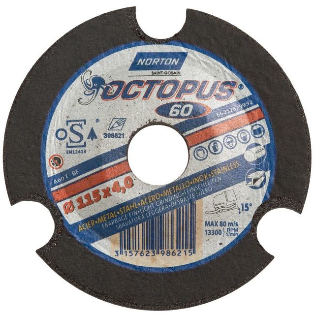 NORTON Tarcza do szlifowania stali OCTOPUS T29 śr. 115 mm