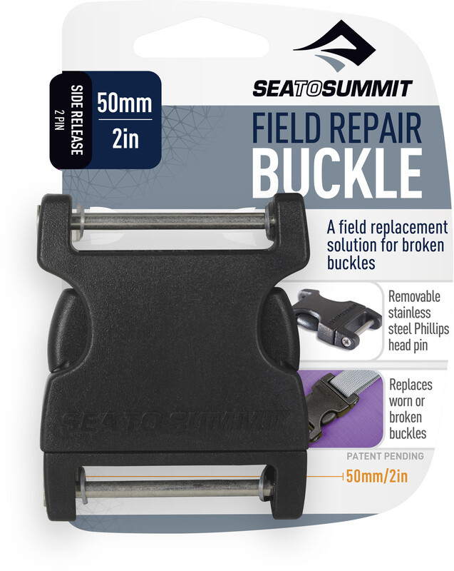 Sea To Summit Field Repair Buckle 50mm Side Release 2 Pin, czarny 2021 Mocowanie bagaży AFRB50SRPP