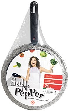 Home Salt peper Omelette patelni, powłoką zapobiegającą przywieraniu, 28 cm, aluminium, czarny/szary 8003512650420
