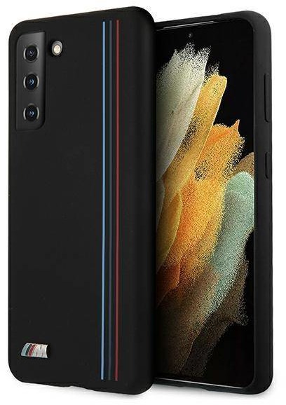 BMW Etui BMHCS21MSIVTBK S21+ G996 czarny/black Silicone Stripes M Collection hurtel-68975-0