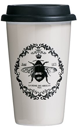 Premier Queen Mug ciepło podróż, z pokrywką, porcelana/silikonowe, czarna, 330 ML 0722875