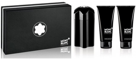 Mont Blanc Emblem Zestaw woda toaletowa spray 100 ml balsam po goleniu 100 ml żel pod prysznic 100 ml