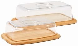 Continenta pojemnik na ser, prostokątny, 2-częściowy, z deską do krojenia z drewna kauczukowego 3073