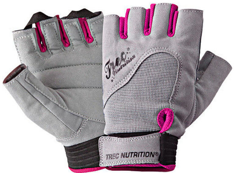 Trec Rękawiczki fitness, szaro-różowe