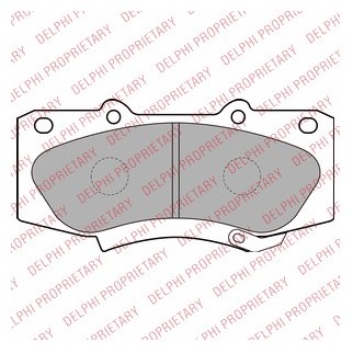 DELPHI Zestaw klocków hamulcowych, hamulce tarczowe LP2244