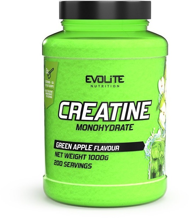 Evolite Creatine Monohydrate 1000g Green Apple