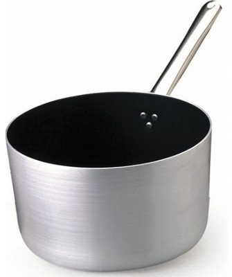 Pentole Agnelli agnelli Platinium wysoka rondel z aluminium z uchwytem do rur ze stali nierdzewnej, srebrny, srebro, 18 cm ALSA105S18