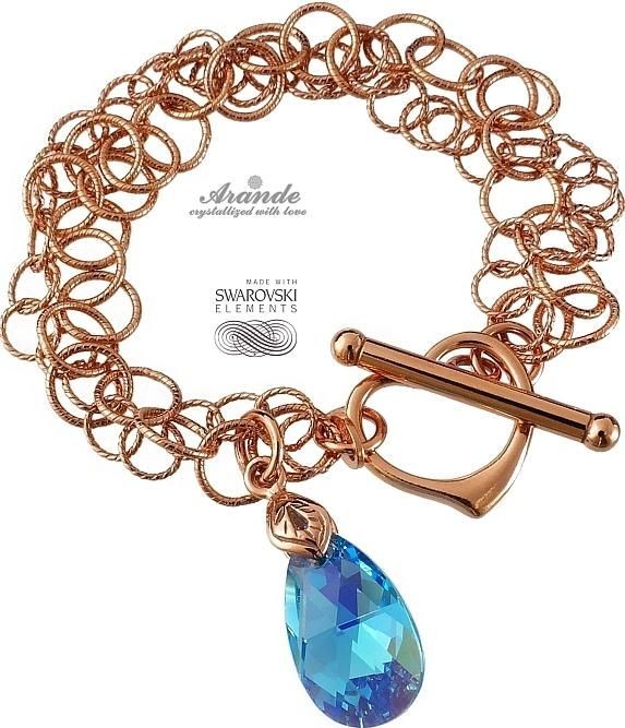 Swarovski Arande bransoletka AQUA RÓŻOWE ZŁOTO SREBRO 4316537039