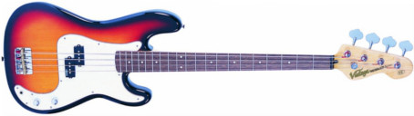 Vintage V4SB - BASS GUITAR, SUNBURST