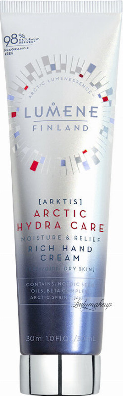 Lumene ARKTIS - ARCTIC HYDRA CARE - RICH HAND CREAM - Nawilżająco-łagodzący bogaty krem do rąk - 30 ml LUMCLKRML