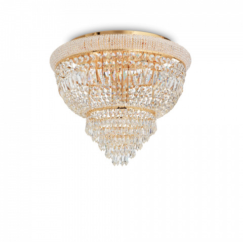 Ideal Lux Plafon Dubai PL6 201016 klasyczna oprawa sufitowa w kolorze złotym 201016