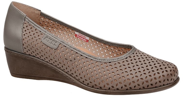 Axel Półbuty Comfort 1676 Beżowe buty na haluksy na koturnie 20358