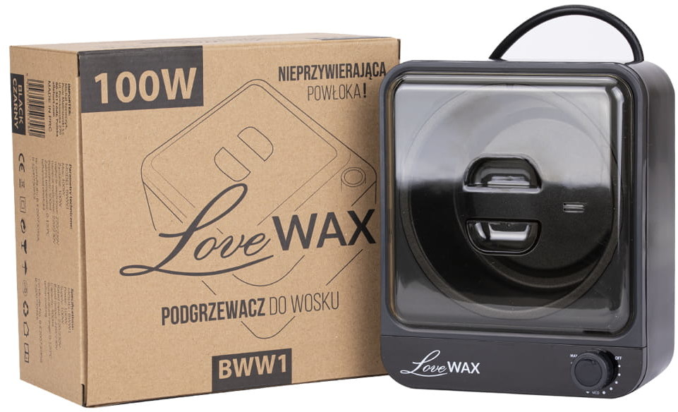 Vanity Podgrzewacz Do Wosku na Puszkę z Teflonowym Wkładem Lovewax BWW1 Czarny 500ml