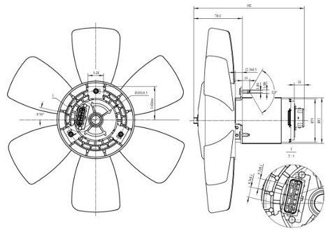 NRF Wentylator, chłodzenie silnika NRF 47429