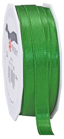 Prasent prasent 10 MM, rolka 25 m wstążka, satyna, dwustronna, zielony 7181025-607