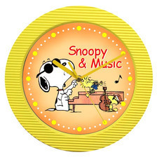 Atrix Zegar ścienny kolor Snoopy & music ATE98105J