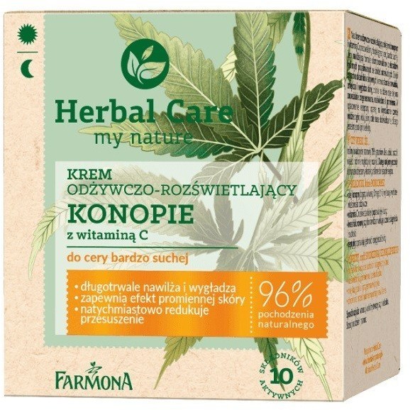 FARMONA Farmona Herbal Care Krem odżywczo-rozświetlający Konopie z witaminą C - cera bardzo sucha 50 ml 125414