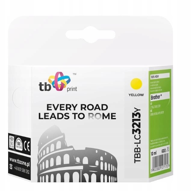 Tusz do Brother DCP-J722DW Yellow TBB-LC3213Y 100%