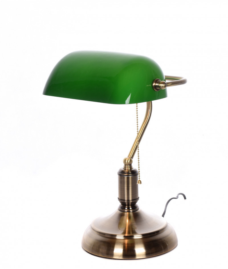 Lumina Deco Deco Lampa stołowa BANKIERSKA LDT 305 GREEN Deco