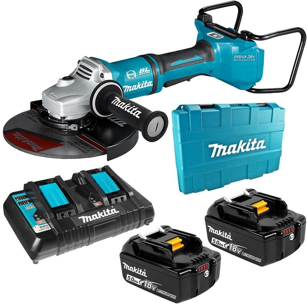 Makita Akumulatorowa szlifierka kątowa AWS DGA901T2U1 2x18V 2x5.0Ah