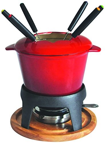 Baumalu BAUMALU 385050  Servicio de Fondue de hierro forjado, Color rojo 385050
