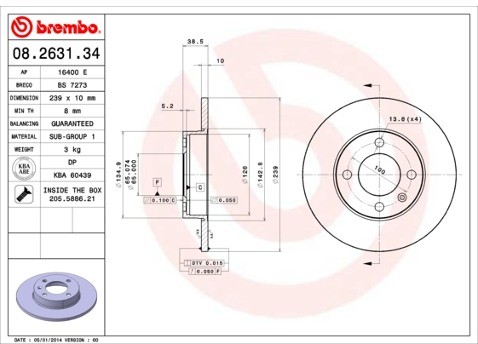 BREMBO 08.2631.34