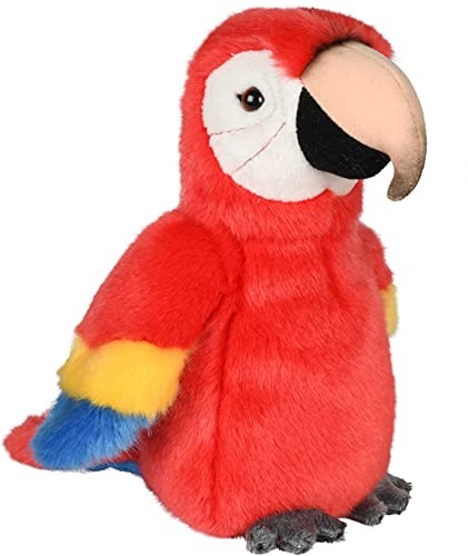Uni-Toys Uni-Toys - czerwona papuga - 21 cm (wysokość) - ptak - pluszowe zwierzątko pluszowe, maskotka V-00377