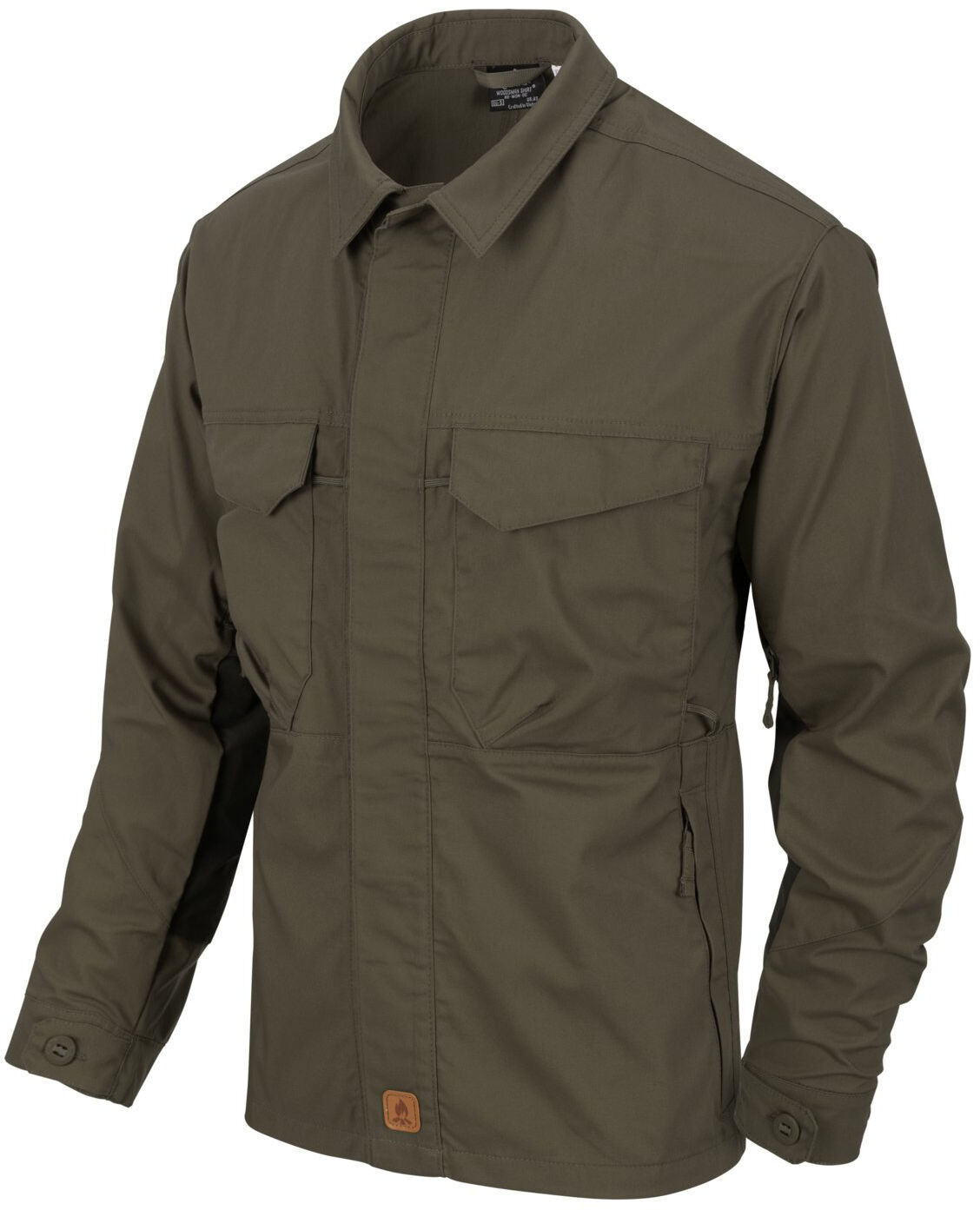 Helikon tex Koszula Woodsman - DuraCanvas - Taiga Green/Black A - XL/Regular (KO-WDN-DC-0901A-B06) HE.KO-WDN-DC-0901A-B06