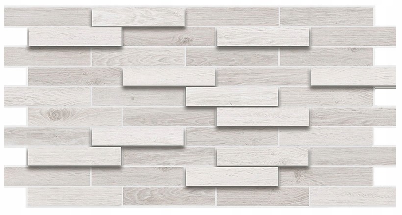 Panele Ścienne 3D Pvc Parquet Siwe Drewno