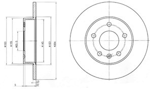 Delphi Tarcza hamulcowa BG3406