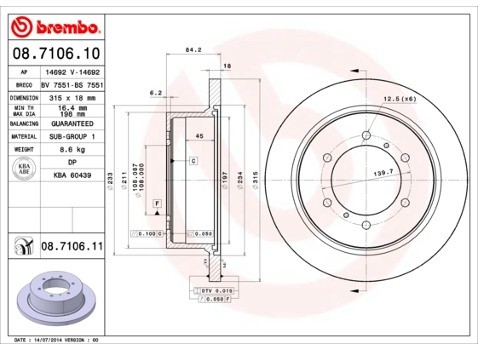BREMBO 08.7106.11