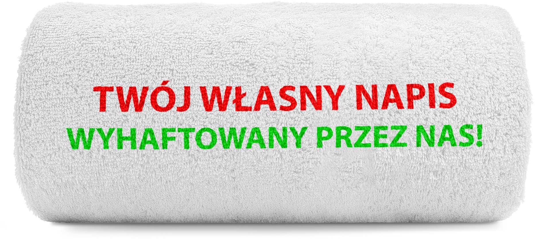 pat15.net Mały ręcznik 100x50 z haftem - TWÓJ TEKST 720