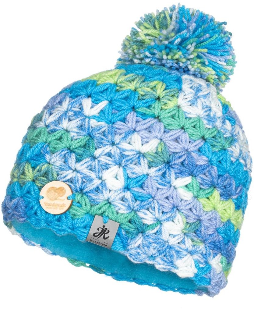 Ciepła czapka zimowa z pomponem Handmade