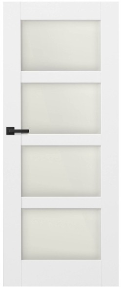 Drzwi bezprzylgowe pokojowe Connemara 80 prawe kredowo-białe SBI003618