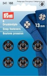 Prym zatrzaski krawieckie, mosiężne, kolor: czarny PRYM_341168